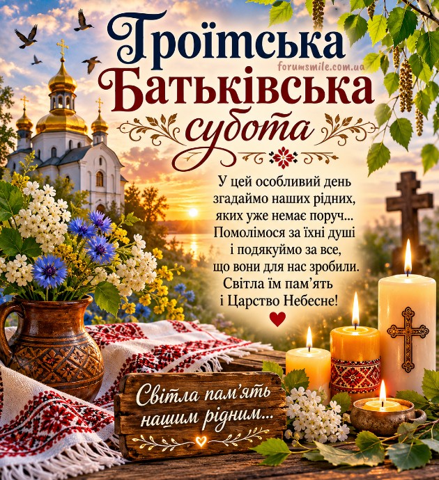 Листівка на Троїцьку батьківську суботу