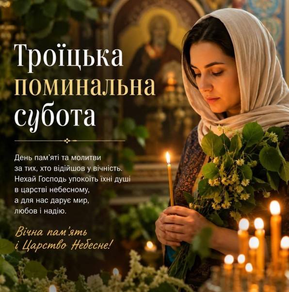 Листівка на Троїцьку поминальну суботу: вітання та молитва