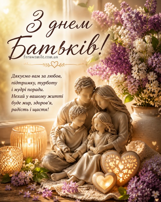 Листівка З Днем батьків: зворушливе привітання для батьків