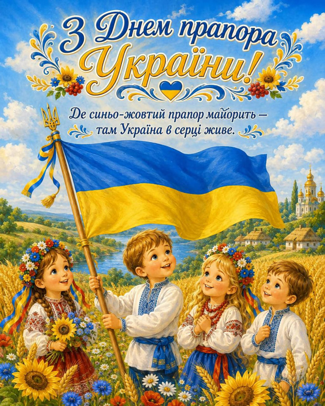 Привітання до Дня Державного прапора України