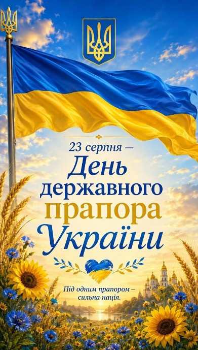 Листівка до 23 серпня Дня прапора України