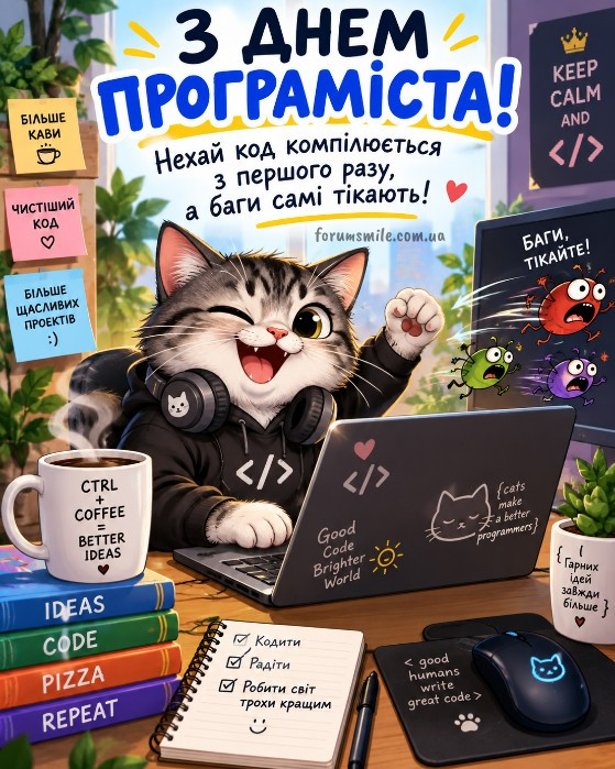 Листівка на День програміста 
