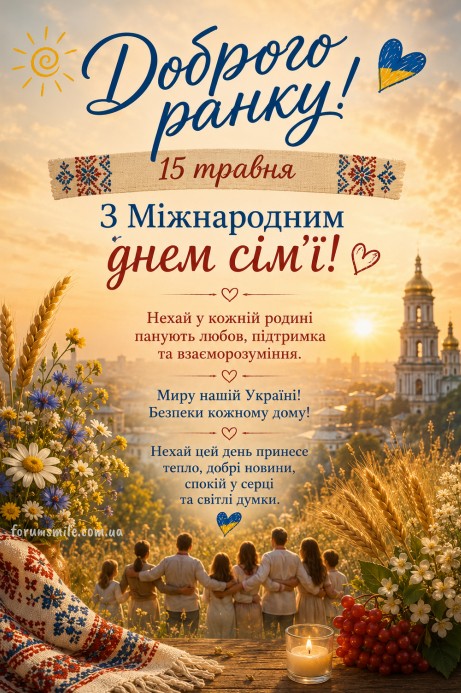 Патріотична листівка до Міжнародного дня сім