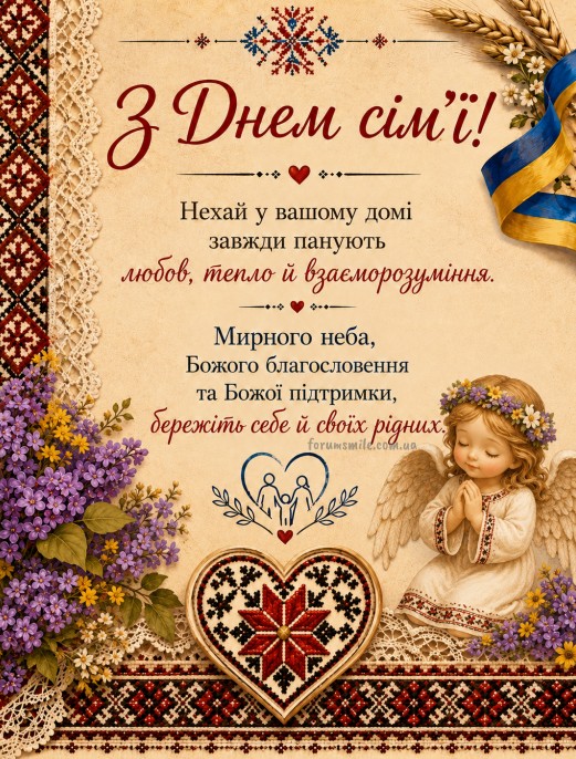 Вітальна листівка на День сім