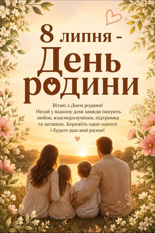 P Днем родини 8 липня