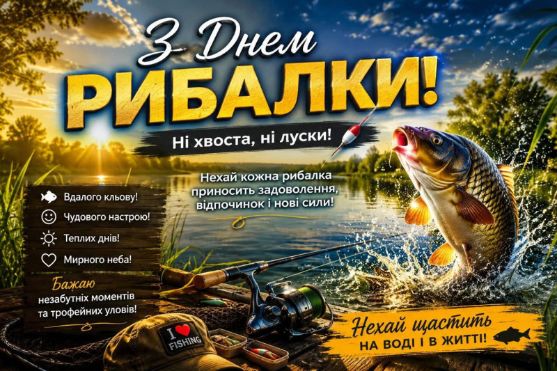 З Днем рибалки — гарне привітання