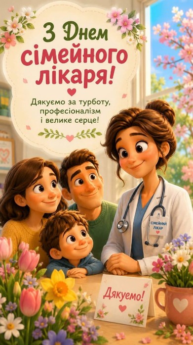 Листівка З Днем сімейного лікаря