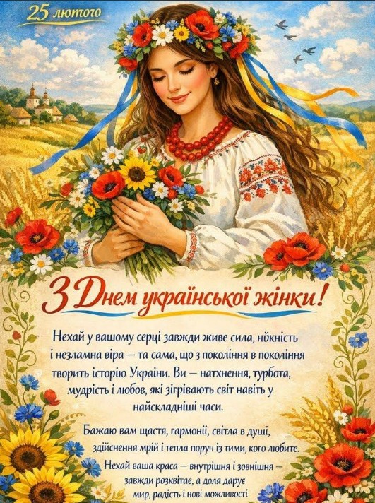 25 лютого - День української жінки!