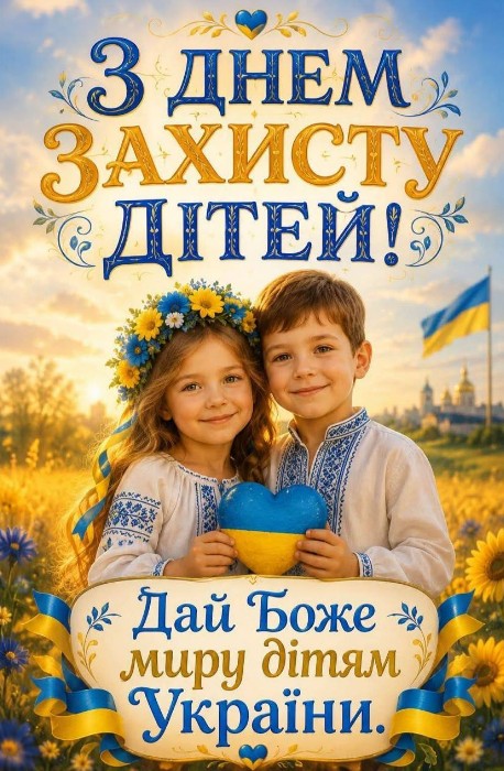 Листівка З Днем захисту дітей 