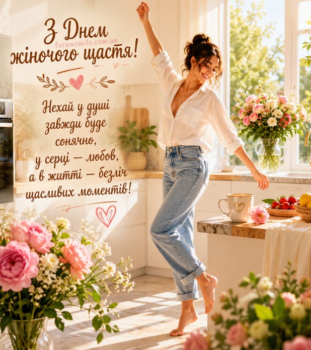 Ніжне привітання з Днем жіночого щастя