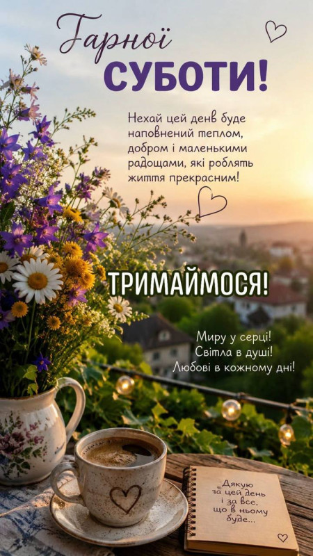 Листівка Гарної суботи: побажання миру та затишку