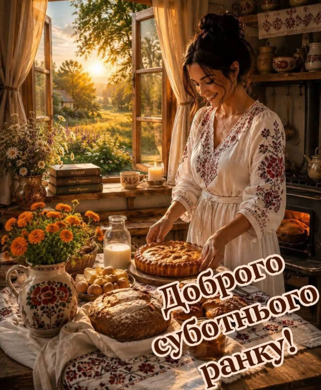 Листівка Доброго суботнього ранку: затишний сніданок