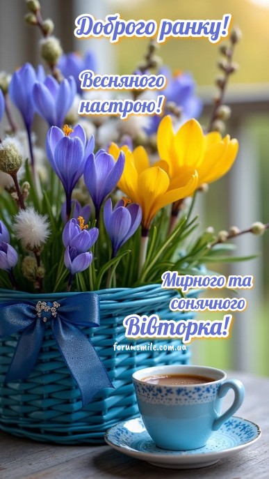 Весняного Вівторка, мирного гарного дня!