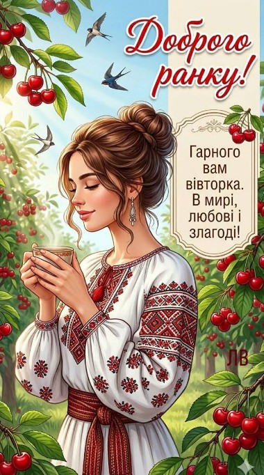 Доброго ранку та привітання з вівторком