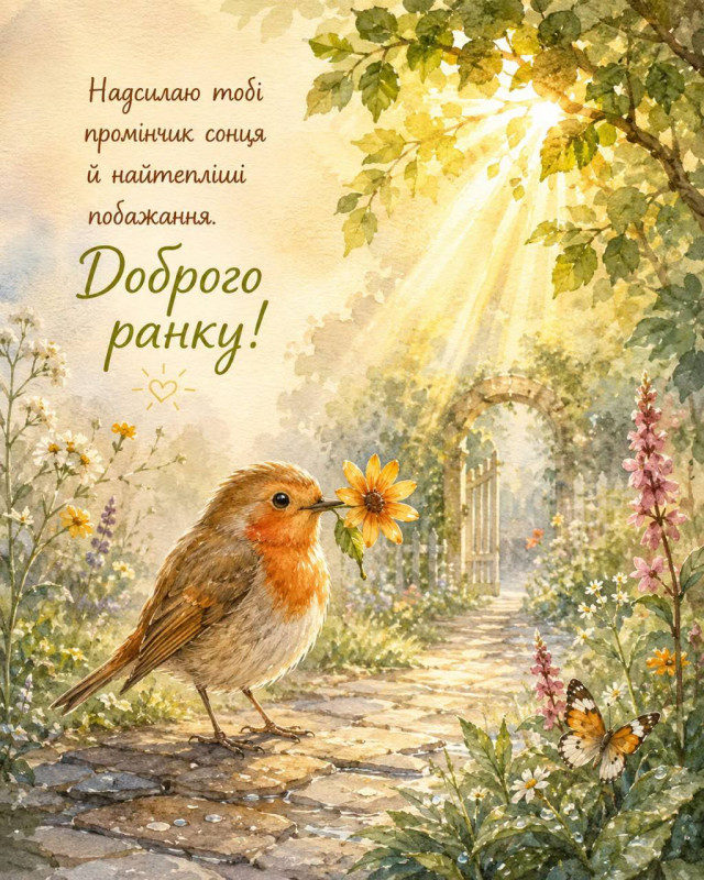 Листівка Доброго ранку, З найтеплішими побажаннями
