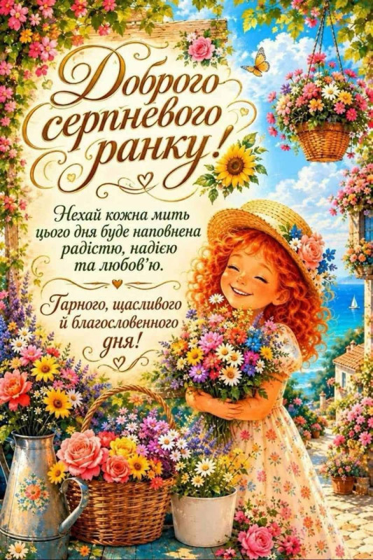 Листівка Доброго серпневого ранку