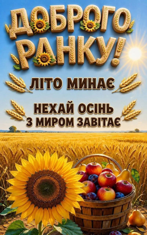Листівка Доброго ранку: Літо минає, осінь з миром завітає