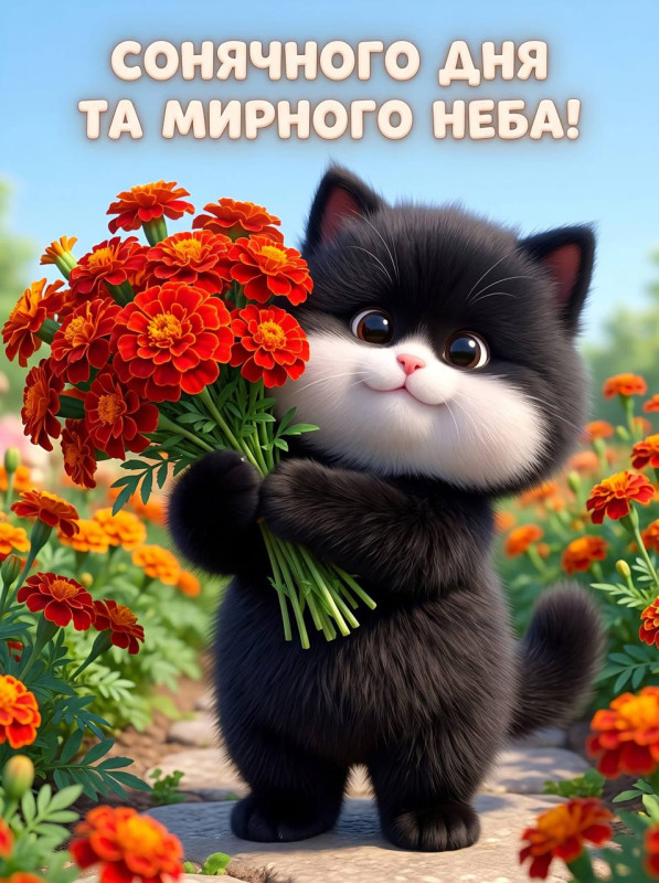 Листівка Сонячного дня та мирного неба 