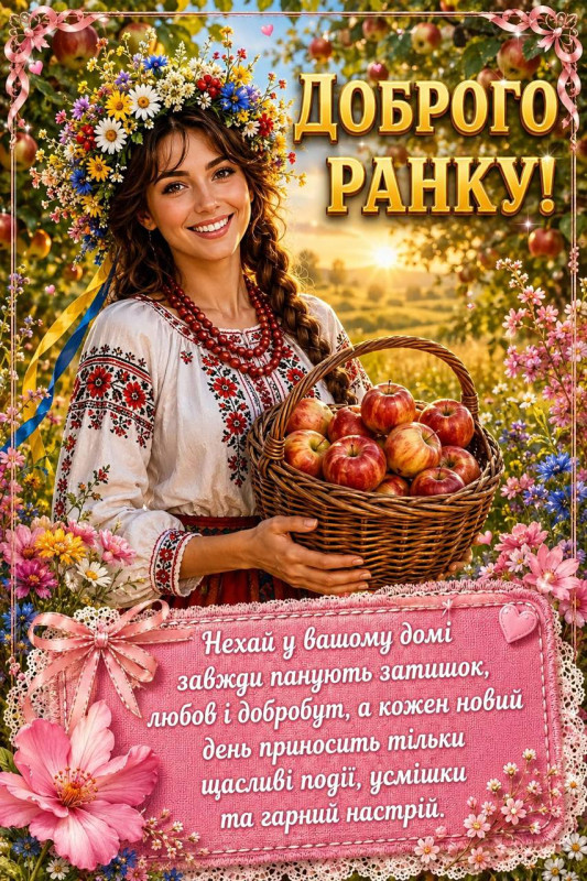 Доброго ранку, святкова листівка