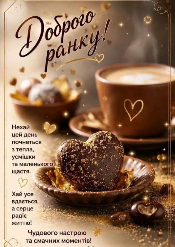 Ранкова листівка з побажаннями