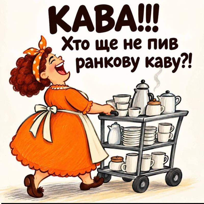 Листівка Кава! Хто ще не пив ранкову каву?!