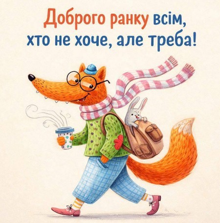 Доброго ранку всім, хто не хоче, але треба!