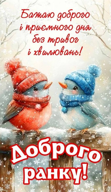 Доброго ранку! Гарного та чудового Вам дня! Бережіть себе!