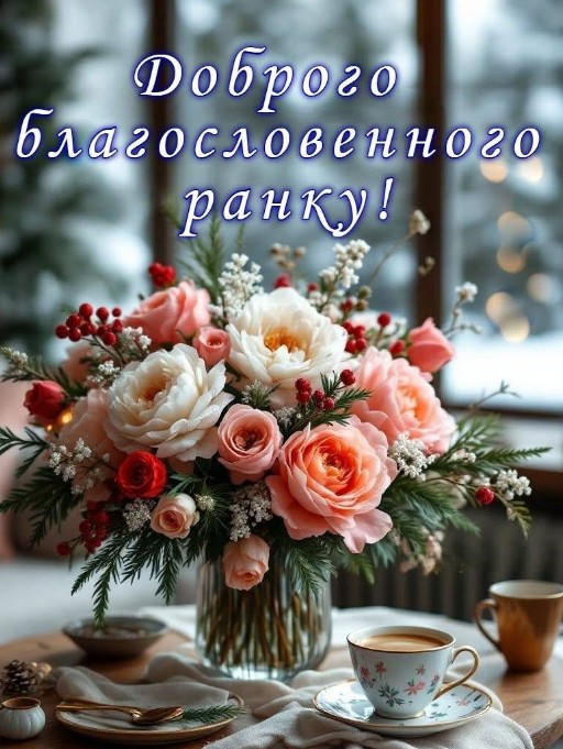 Листівка з побажанням благословенного ранку.