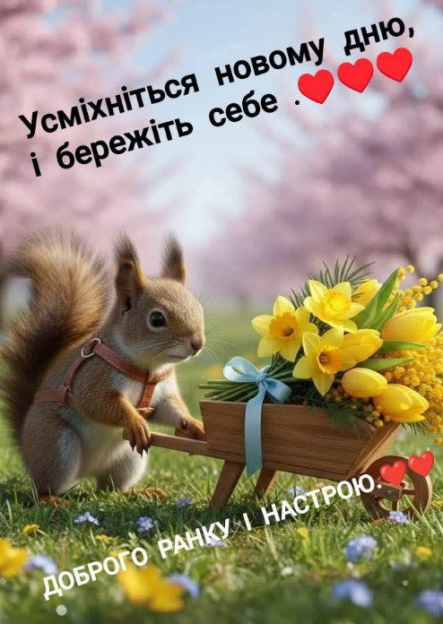 Мила руда білочка везе дерев