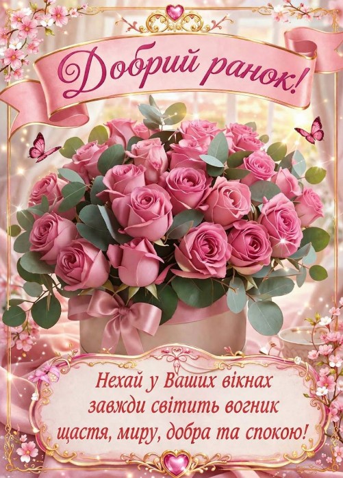 Добрий ранок!  Мира, добра, спокою!