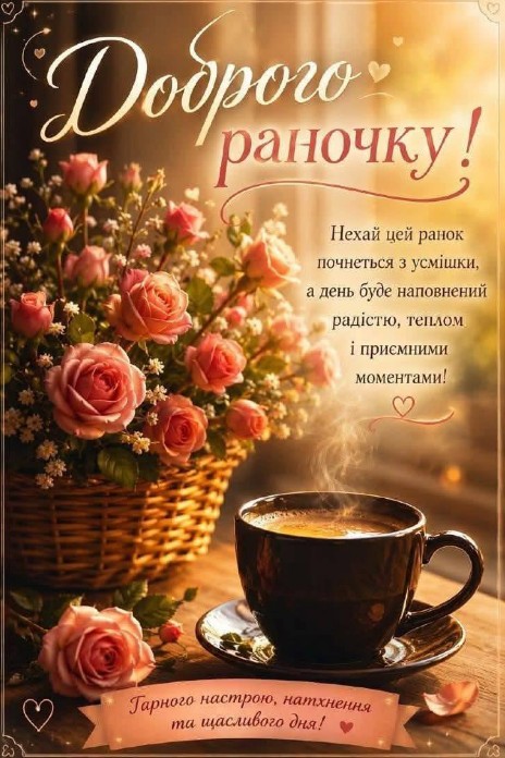 Листівка для гарного настрою на весь день.