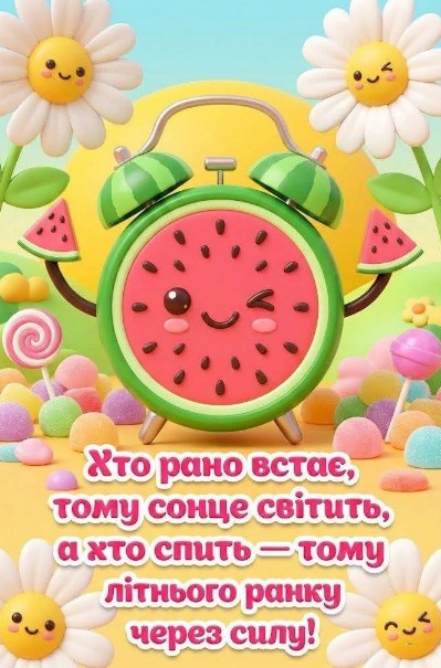 Листівка з побажанням доброго ранку 
