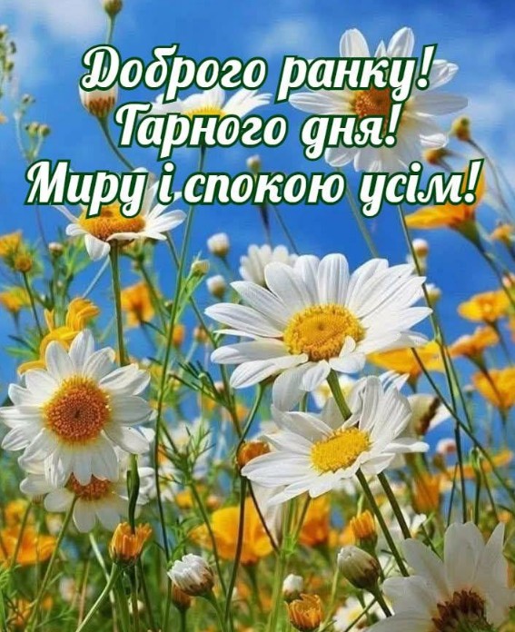 Доброго ранку, гарного дня, миру