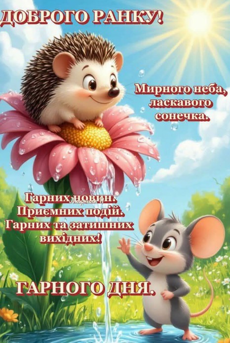 Доброго ранку! Мирного неба, ласкавого сонечка!