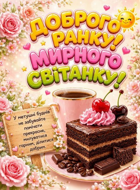 Доброго ранку та мирного світанку 