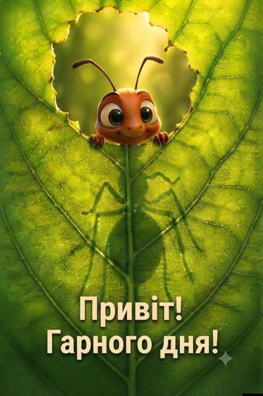 Листівка Привіт! Гарного дня! 