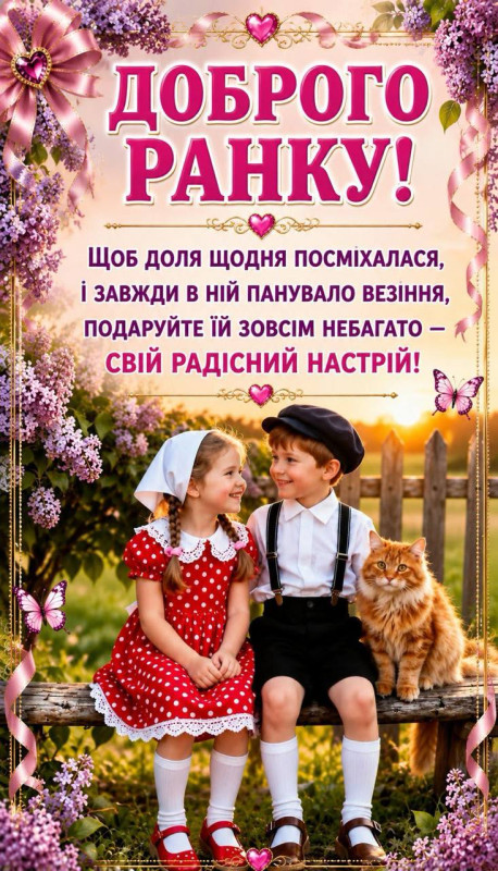 Листівка Доброго ранку, Гарні побажання!