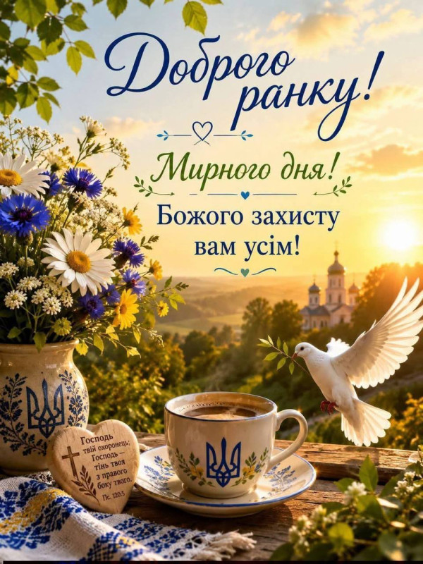 Доброго ранку, мирного дня та Божого захисту
