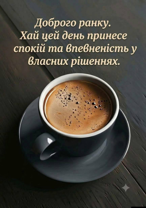 Доброго ранку та побажанням спокою і впевненості