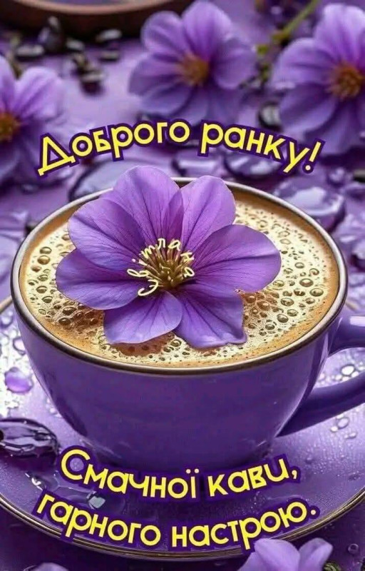 Листівка Доброго ранку, смачної кави!