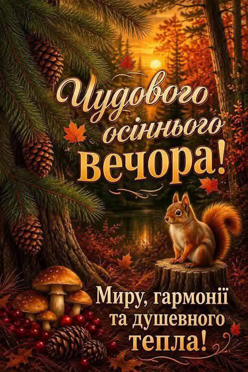 Листівка Чудового осіннього вечора 