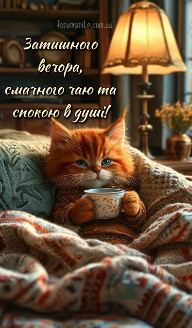 Затишного вечора, смачного чаю та спокою в душі!