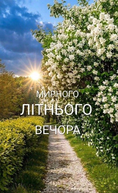 Привітання з мирним вечором.