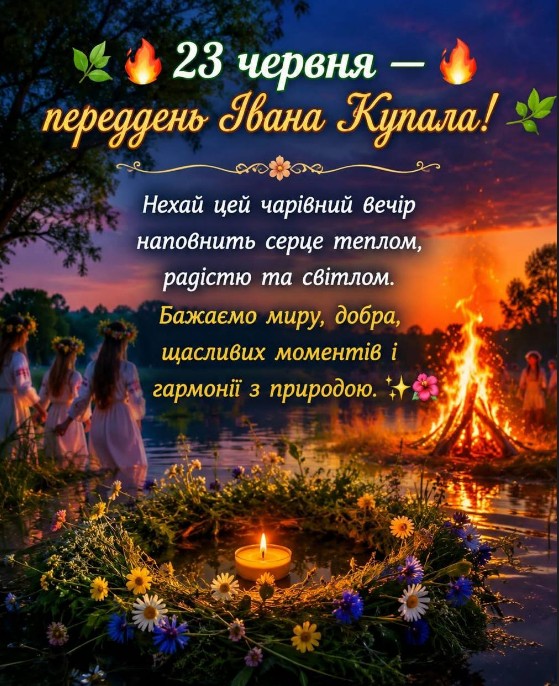 Вітальна листівка на Івана Купала: гарне привітання