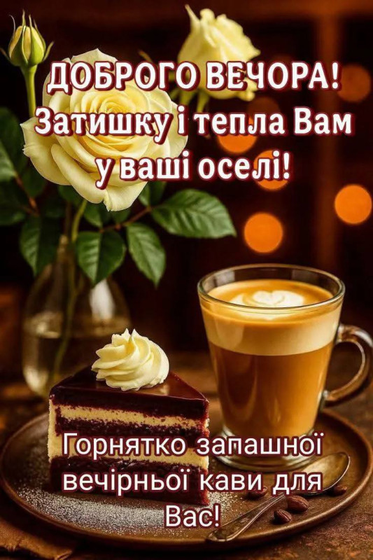 Листівка затишного вечора