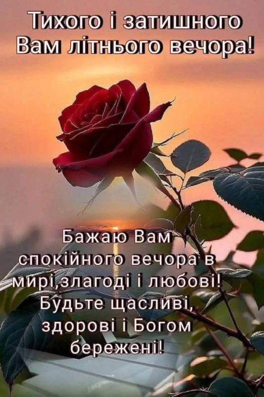 Тихий та затишний літній вечір 