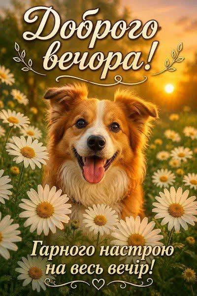 Листівка Гарного настрою на весь вечір!