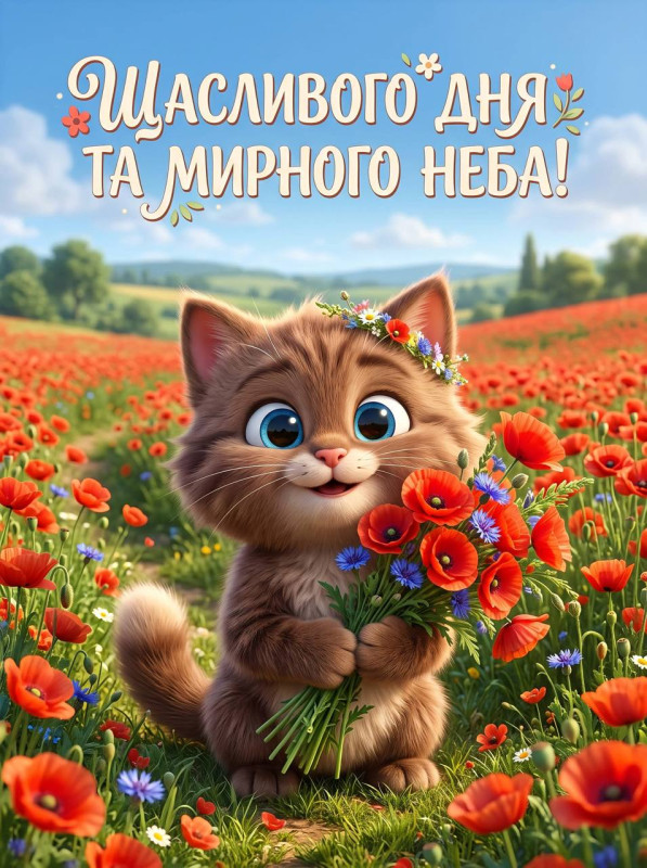 Листівка Щасливого дня та мирного неба 