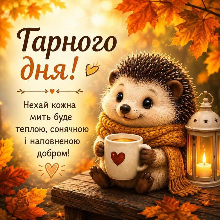 Листівка Гарного дня та теплими побажаннями