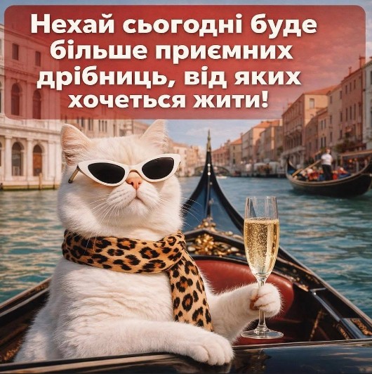 Листівка з котом у Венеції: приємні дрібниці для настрою